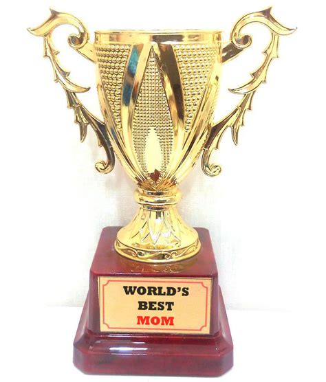 Worlds Best Mom Trophy Birthday, Mother's day Gift Quirky Small