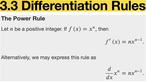 3 3 Differentiation Rules CALCULUS 1 MAT 301 J101