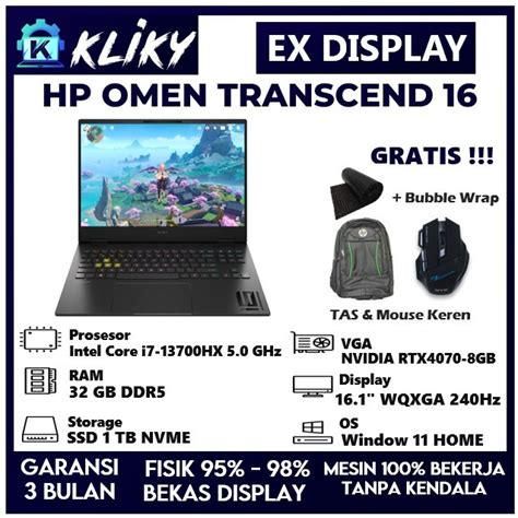 Jual Laptop Gaming Hp Omen Trancend Intel Core I Hx Gen