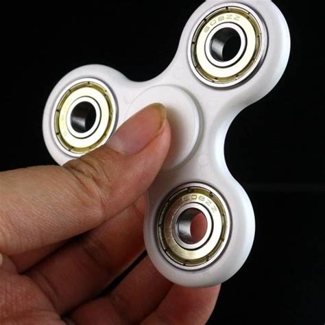 Hand Spinner Blanc Tri Fidget Ceramic Ball Desk Toy Edc Stocking