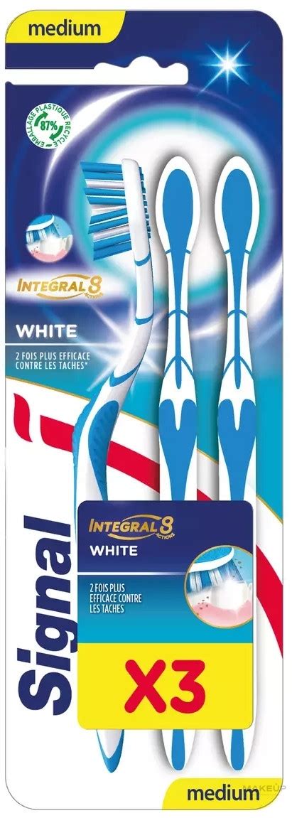 Signal Integral 8 White Medium Szczoteczki do zębów średnia twardość