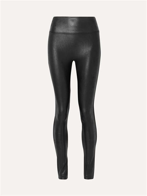 Spanx Faux Stretch Leather Leggings Net A Porter