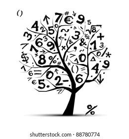 Art Tree Math Symbols Your Design Stock Vector (Royalty Free) 88780774 ...