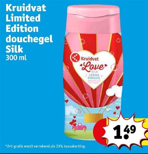 Kruidvat Limited Edition Douchegel Silk 300ml Promotie Bij Kruidvat