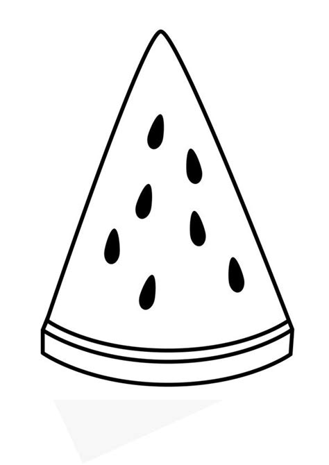 Watermelon Slice Coloring Page