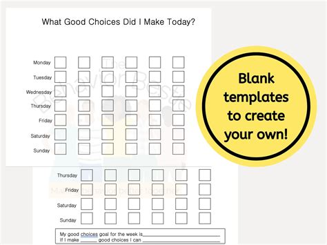 Good Choices Chart For At Home Digital Good Behavior Chart Positive