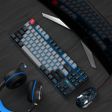 Mechanical Gaming Keyboard With Blue Switch Magegee Led Blue