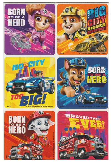 25 licensed Paw Patrol Vehicles Stickers, 2.5 X 2.5, Party Favors - Etsy