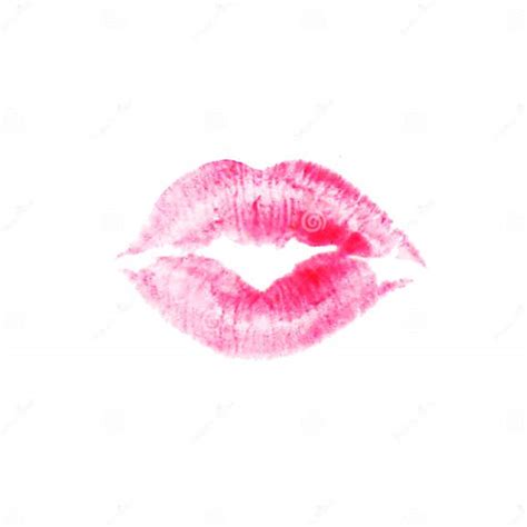 Lips Kiss Isolated On White Background Stock Image Image Of Passion