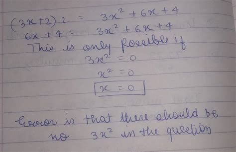 Find And Correct The Errors In The Following Mathematical Statements