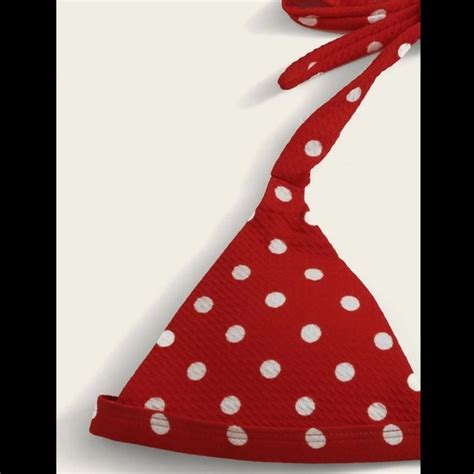 Swim Red White Polka Dot Bikini Set Poshmark