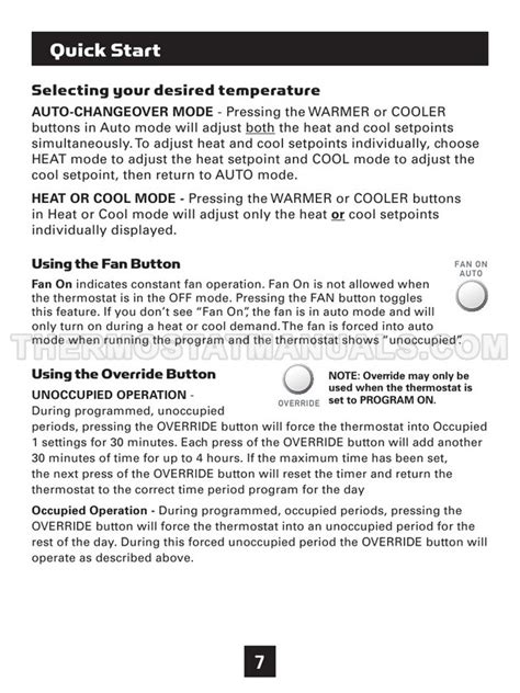 Venstar T4900 Explorer Owner's Manual and Installation Instructions