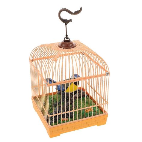 Realistic Singing Chirping Bird in Cage Realistic Sound Activated Bird