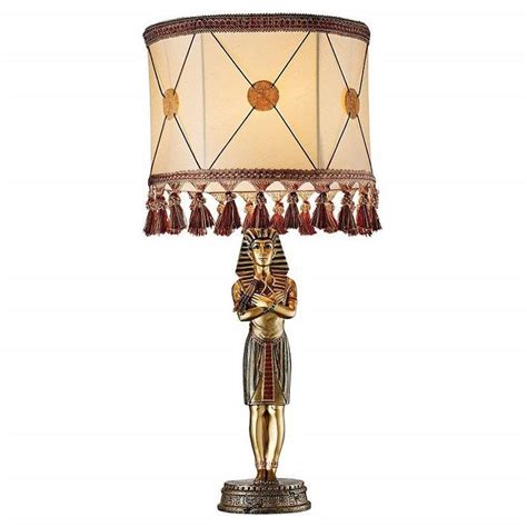 Egyptian Table Lamp Ancient Antique Style 28 King Tut Living Room