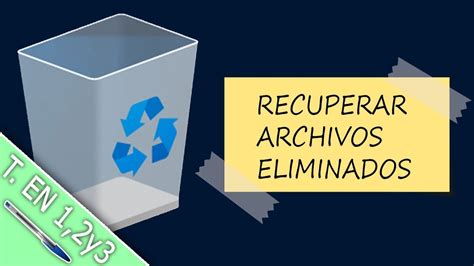 RECUPERA ARCHIVOS ELIMINADOS DE USB SD Y LA PAPELERA DE RECICLAJE EN