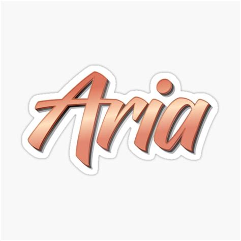 Aria Sticker For Sale By Projectx23 Redbubble