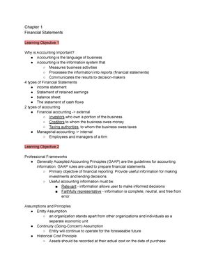 Acct Ch 2 Principles Of Financial Accounting Lecture Notes CH 2