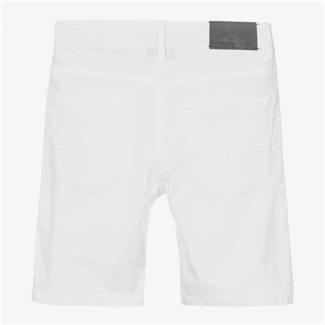 Mayoral Nukutavake Boys White Cotton Twill Shorts Childrensalon Outlet