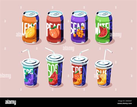 Cartoon Fizzy Drink Can Stock Vector Images Alamy