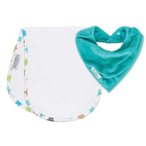 Shoulder Bib Bandana Set Aqua Stella