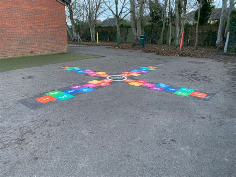 4 Way Hopscotch Playground Markings Designs And Lines