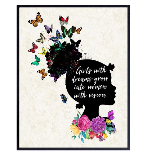 YELLOWBIRD ART & DESIGN Positive Inspirational Wall Art for Girls ...