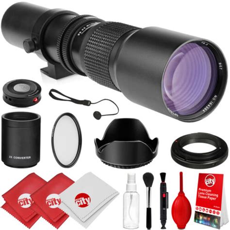 Opteka 500mm 1000mm F8 Super Telephoto Lens For Canon Ef Mount Eos Dslr