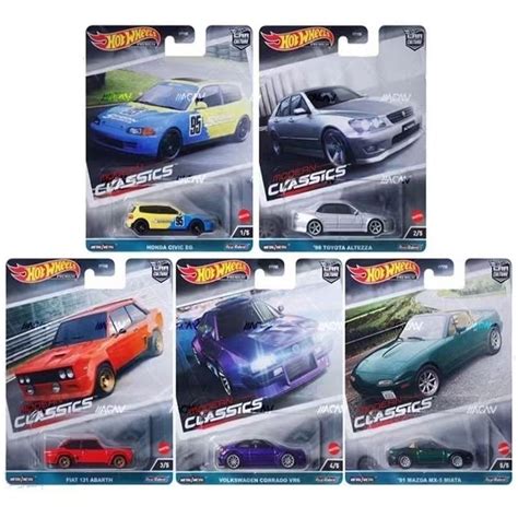 BTF Hot Wheels Car Culture Modern Classic 4 Civic EG Toyota 2 Fiat