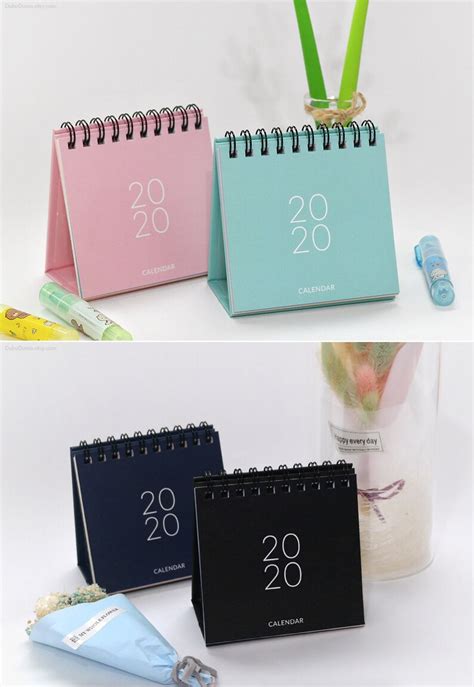 2020 Mini Calendar 4colors Desk Calendar Simple Calendar Etsy