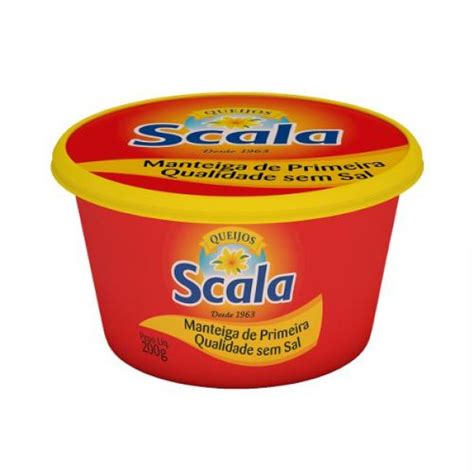 Manteiga Derivado Do Leite - Manteiga Scala sem sal pote 200 g - MARGARINA & MANTEIGA - DERIVADOS DO ...
