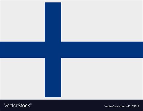 Finnish Flag Icon Of Finland Royalty Free Vector Image