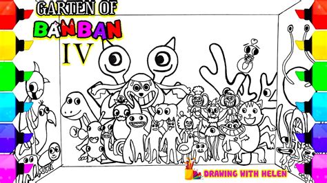 New Garten Of BanBan 4 Coloring Pages Color All New Bosses Ending