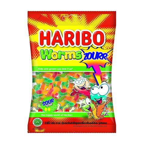 Мармелад жевательный HARIBO Worms zourr Червячки с кислинкой 80г ...