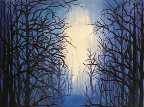 Haunted Forest Painting at PaintingValley.com | Explore collection of ...