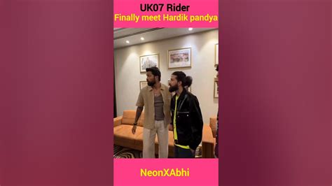 Finally Uk07 Rider Collab Hardik Pandya 😱 Shorts Viralshort Shortsvideo Youtube