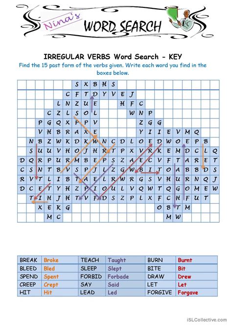 Wordsearch Irregular Verbs English Esl Worksheets Pdf Doc 2508 Hot Sex Picture