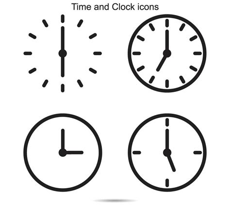 Time And Clock Icons Vector Illustration 32325012 Vector Art At Vecteezy