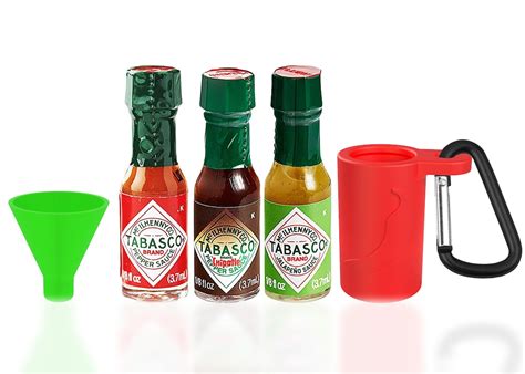 Mini Tabasco Hot Sauce Lover Gift Set Includes Mini Hot Sauce Bottles Oz With Travel Hot