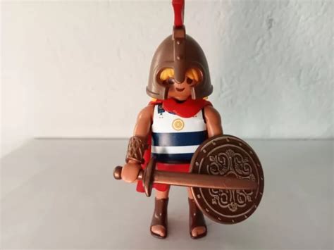 PLAYMOBIL HISTORY GREEK Warrior Figure Custom With Stickers Rare NEW