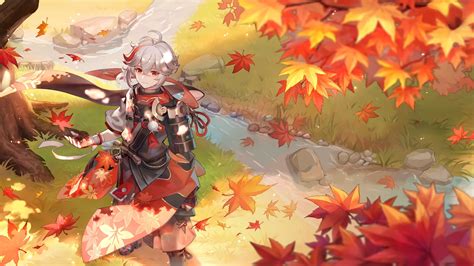 Kazuhas Autumn Bliss 4k Genshin Impact Wallpaper