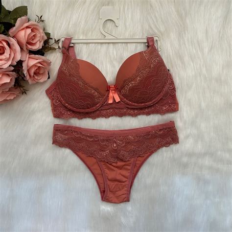 Conjunto Lingerie Sutiã Bojo Luxo Renda Poliamida Shopee Brasil
