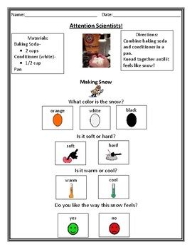 Making Snow Science Experiment by Alexandra Cooper | TpT