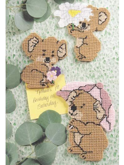 Plastic Canvas Home Decor Magnets Koala Babies Fp