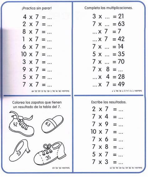 250 Fichas Para Trabajar Las Tablas De Multiplicarpágina055 Imagenes Educativas