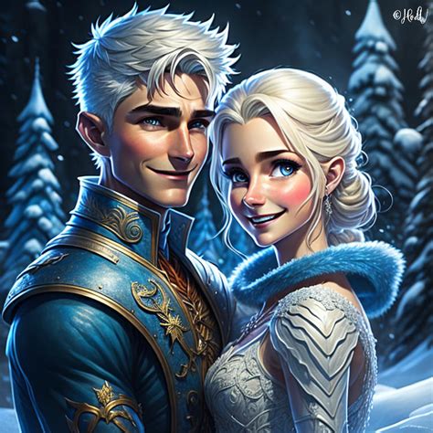 Jack Frost And Elsa By Heidje72 On Deviantart