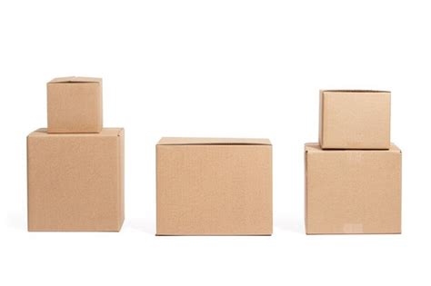 boxes  sizes cardboard containers  white background