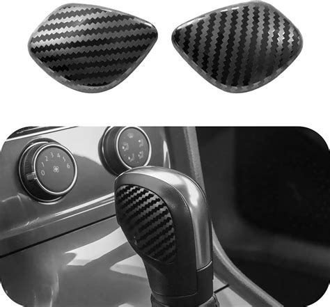 Somivo Chrome With Suede Leather Gear Shift Knob Side Cover For Vw Golf 6 7 R Gti