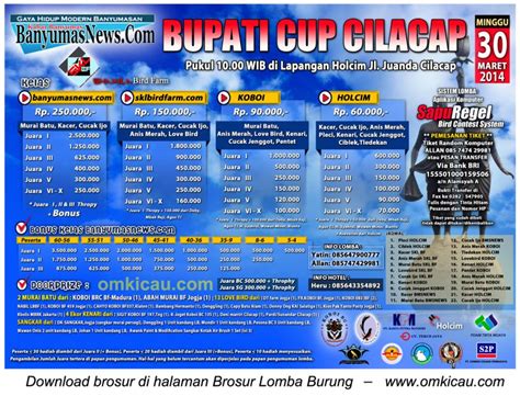 Brosur Terbaru Lomba Burung Berkicau Om Kicau