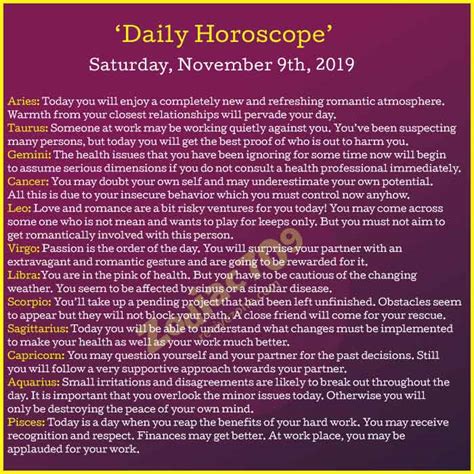 Th November Horoscope Revive Zone