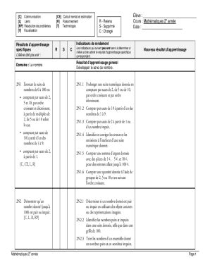 Remplissable En Ligne Cadre Des Rsultats D Apprentissage Matern Fax